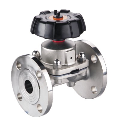 Manual flange diaphragm valve