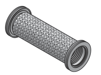 ISO-KF Braided Metal Vacuum Hose