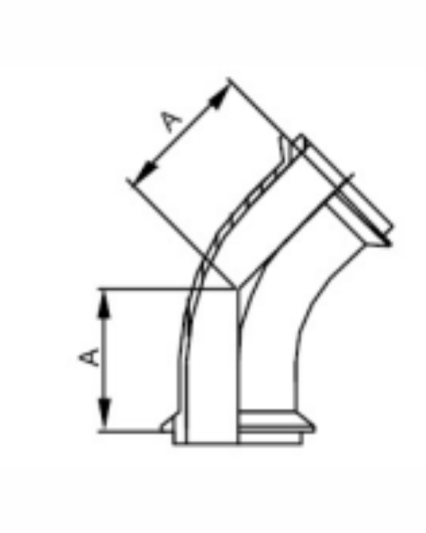 2HII-LINE Male Ends 45 Degreee Elbow