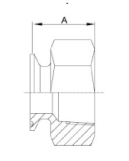 22MP Clamp X Female NPT Adaper