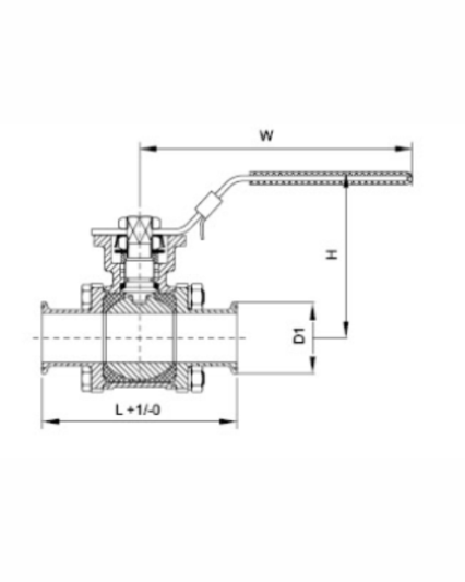 Clamp Ball Valve With High Platform