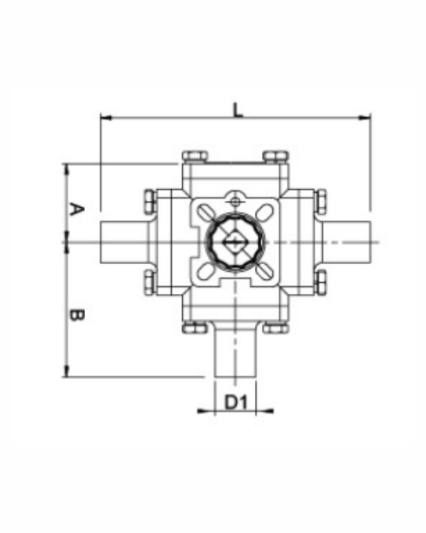 Sanitary Three-way Weld Ball Valve