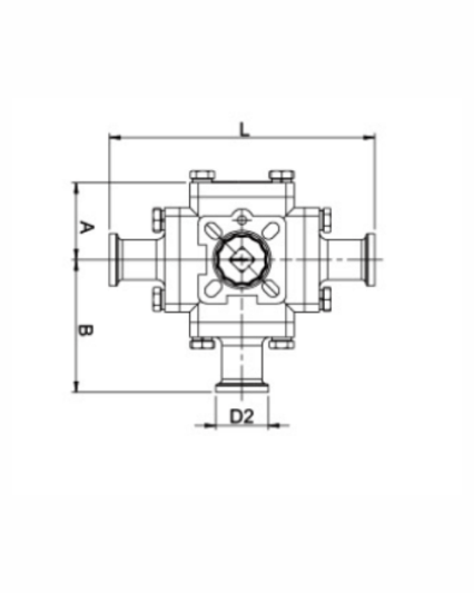 Sanitary Three-way Clamp Ball Valve