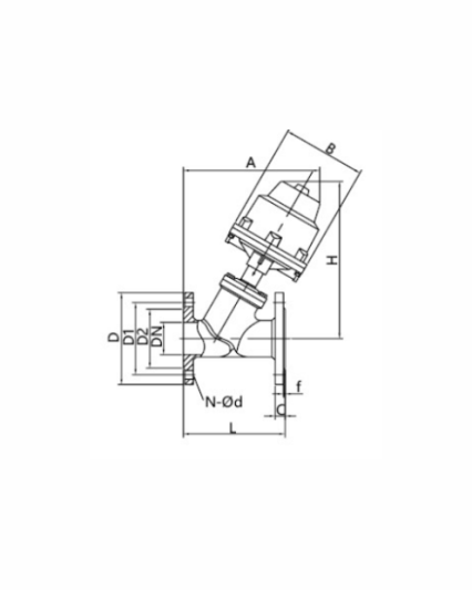 Angle Seat Valve(Bolted Bonnet)