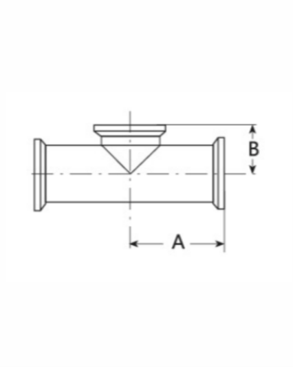 DT-27 Short Outlet Tee Clamp End