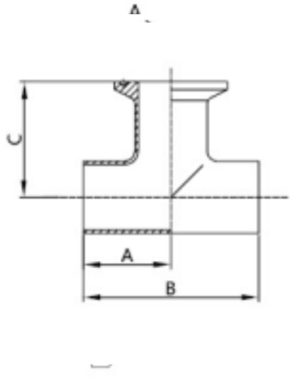 7WWM Weld X Clamp Outlet Tee