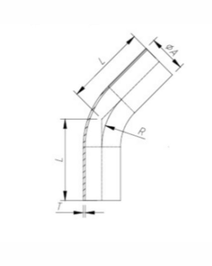 DL2WS Expanding Bend 45°