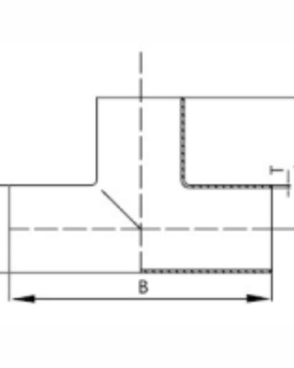 7W Long Equal Tee,With Tangent