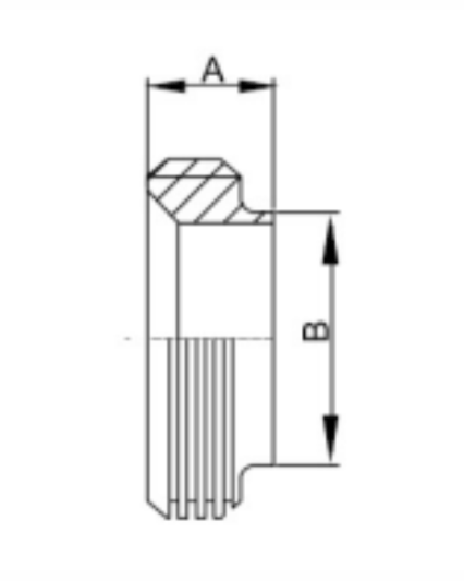 15TRF Short Threaded Bevel Seat Ferrules