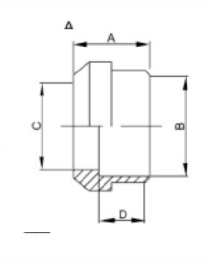 14 Recessed Plain Bevel Seat Weld Ferrules