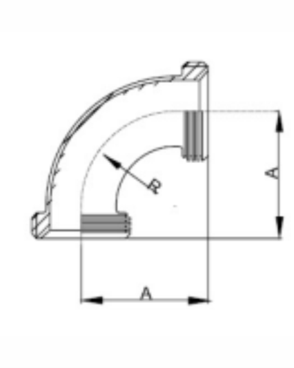 2C Thread X Thread Bevel Seat 90 Degree Elbow