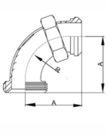 2F Thread X Plain Bevel Seat 90 Degree Elbow