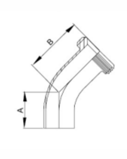 L2K Weld X Threaded Bevel Seat 45 Degree Elbow