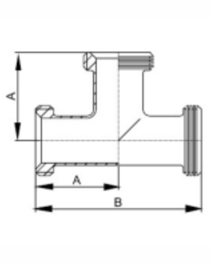 7 Bevel Seat Threaded Ends Equal Tee