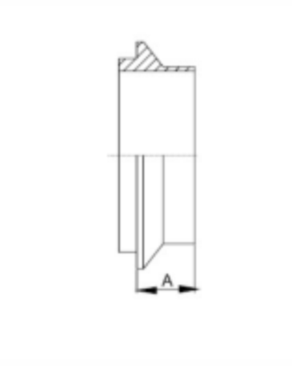 14WIMale I-Line Short Weld Ferrule