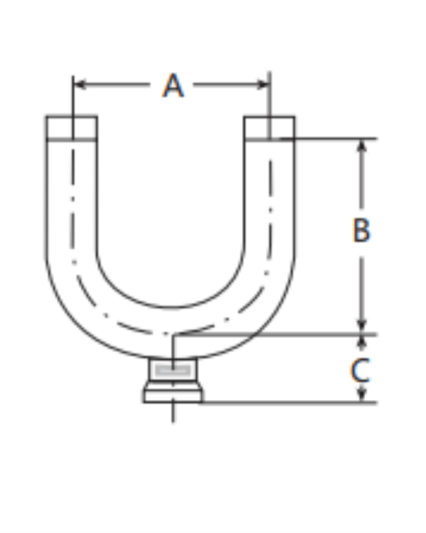 DT-24 180° Bottom Outlet Clamp Use Point