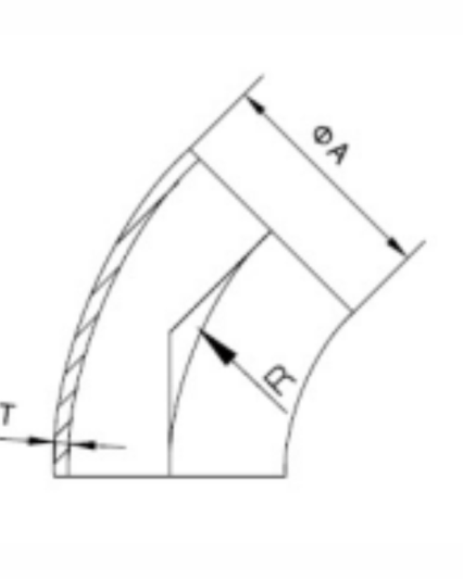 S2WK 45°Short elbow