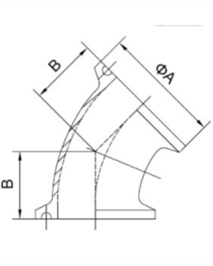 2KMP 45° Clamp Elbow